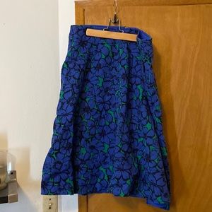 Lane bryant modernist collection floral midi skirt pockets